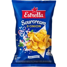 Estrella - Sour Cream and Onion Flavour Crisps 130g