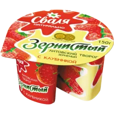 Svalia - Cottage Cheese with Strawberries 7% Fat 150g