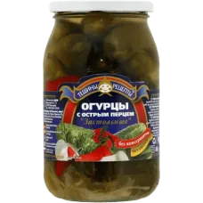 Teshchiny Recepty - Cucumbers with Hot Peppers 900ml