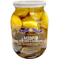 Teshchiny Recepty - Assorti Cucumbers Tomatoes Squash 900ml