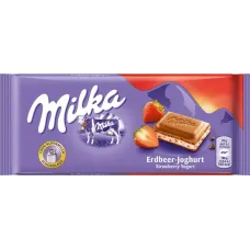 Milka - Milk Chocolate with Strawberry and Yogurt Filling 100g