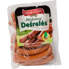 Delikatesas - Medziotoju Hot Smoked Sausages kg (~500g)