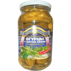 Teshchiny Recepty - Pickled Cucumbers with Cherry Leaves 900ml