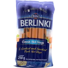 Morliny - Berlinki Classic Hot Dogs Sausages 250g