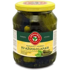 Kedainiu Konservai - Pickled Cucumbers with Oak leaves 660g