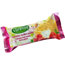 Varenos Pienelis - Glazed Curd Cheese Bar with Raspberries 40g