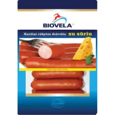 Biovela - Hot Smoked Sausages with Cheese 800g