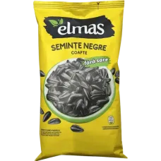 Elmas - Roasted, Black & Unsalted Sunflower Seeds / Seminte Floarea Soarelui Negre Fara Sare 200g