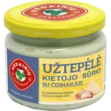 Kedainiu Konservai - Hard Cheese Spread with Garlic 280g