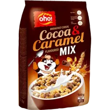 OHO - Cocoa Crunch and Caramel Breakfast Cereals Mix 500g