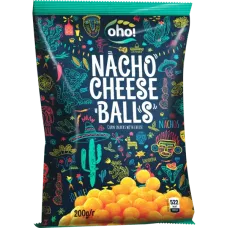 OHO - Nacho Cheese Balls Snacks 200g