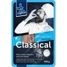 Zigmas - Classic Slightly Salted Herring Fillet in Oil 400g