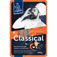 Zigmas - Classic Herring Fillet in Oil with Spices 400g