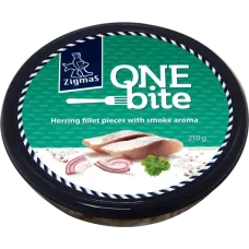 One Bite - Herring Fillet Pieces with Smoke Aroma 210g