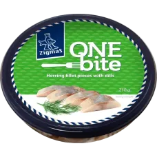 One Bite - Slightly Salted Herring Fillet with Dill 210g