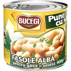 Scandia Bucegi - Beans White for Salads 400g / Fasole alba de gatit si salata EO