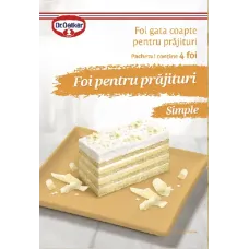 Dr.Oetker - Simple Sheets for Cakes / Foi simple pentru prajituri 440g