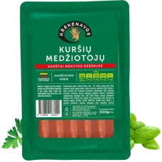 Krekenavos - Kursiu Medziotoju Hot Smoked Hunters Sausages 600g
