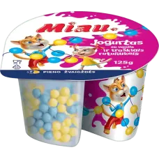 Pieno Zvaigzdes - Yogurt Vanilla with Cranchy Balls 115g+10g