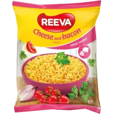 Reeva - Instant Noodles with Cheese and Bacon Flavour in Pack 60g