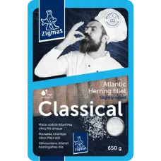 Zigmas - Classic Herring Fillet in Oil Slightly Salted 650g