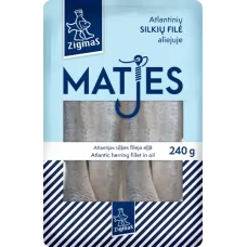 Zigmas - Mates Atlantic Herring Fillet in Oil 240g