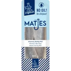 Zigmas - Mates Atlantic Herring Fillet with no Oil 190g