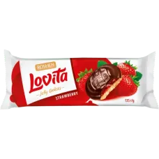 Roshen - Lovita Jelly Cookies Biscuits Strawberry Flavoured Jelly Filling 135g