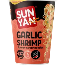 Sun Yan - Asian Style Cup Noodles Garlic and Shrimp Flavour 65g
