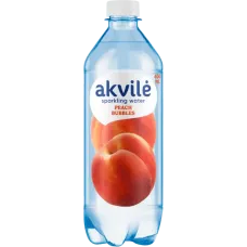 Akvile - Peach Flavour Carbonated Water 600ml