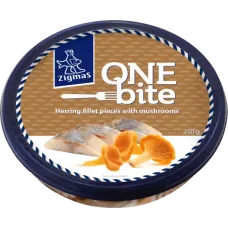 One Bite - Herring Fillet Pieces in Oil with Chanterelle 210g