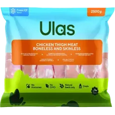 Ulas - Frozen Chicken Thigh Meat Boneless Skinless 2.5kg