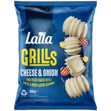 Laila - Crispy Potato Grills with Cheese and Onion 80g