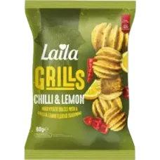 Laila - Crispy Potato Grills with Chilli and Lemon 80g
