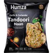 Humza - Garlic and Coriander Naan Family Pack 900g