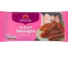 Shazans - Frozen Beef Sauages 840g